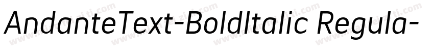 AndanteText-BoldItalic Regula字体转换